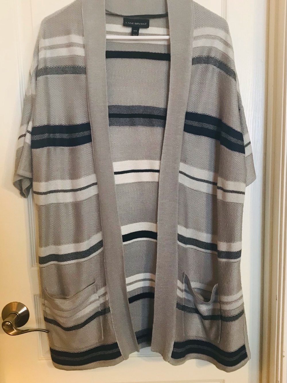 Lane Bryant Elbow Sleeve Open Front Cardigan